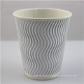 Logo Printed Paper Cups Ripple Wall for Coffee